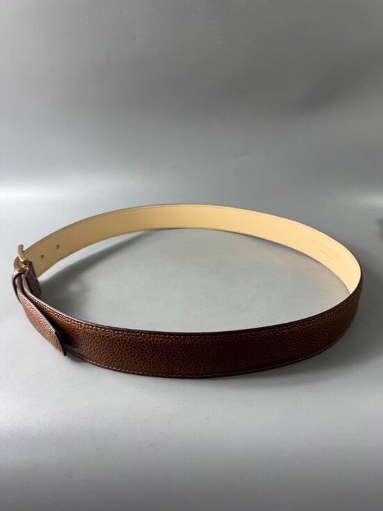 New Crockett & Jones Tan Scotch Grain Men\'s Belt, Size 36